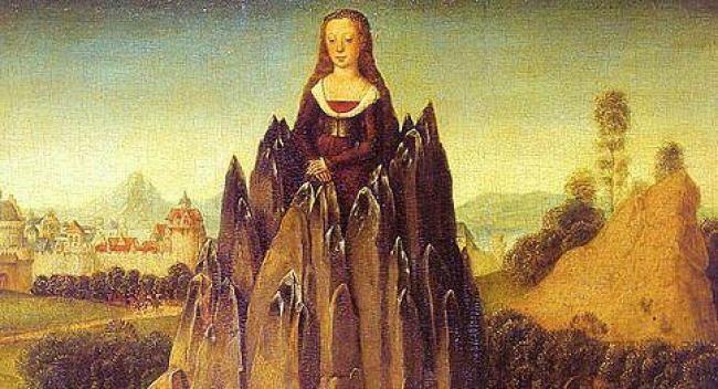 castidad/https://commons.wikimedia.org/wiki/File:Hans-Memling-allegory-chastity.jpg
